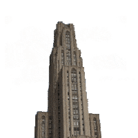 Cathedral Of Learning Snow Sticker by Pitt Student Affairs