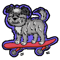 Skateboarding Gus Sticker