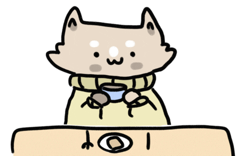 Cat Coffee Sticker