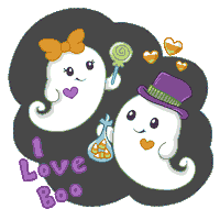 I Love You Halloween Sticker by beckadoodles