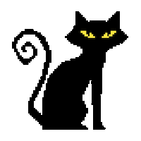 black-cat cat STICKER by imoji