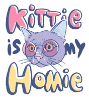 cat lady kitty Sticker