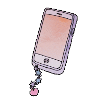 awfultune love stars drawing phone Sticker
