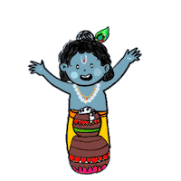 Happy Krishna Janmashtami Sticker