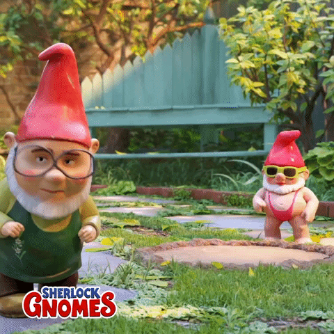 sherlock gnomes jump GIF by Paramount Movies
