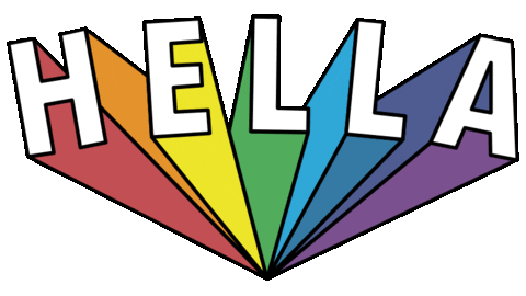 Hella-Studio giphyupload rainbow hella hellastudio Sticker