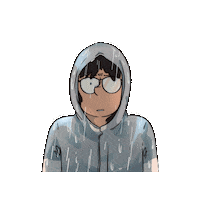 Sad Animation Sticker by Man with Long Hair