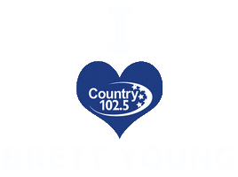 Brett Young Sticker by Country 102.5