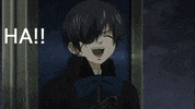 black butler laughing GIF