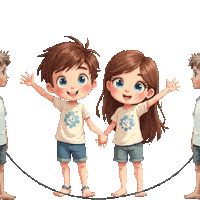 Boys Girls Jump Rope Sticker