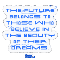 Believe The Future Sticker by Keva Epale