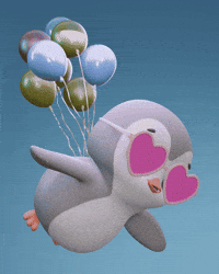 Balloons Love GIF by Pengu