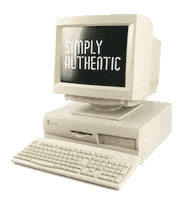 simplyauthenticid blue red computer smoking Sticker