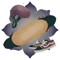 KALLIOKUVITUS sport girl skate shoes Sticker