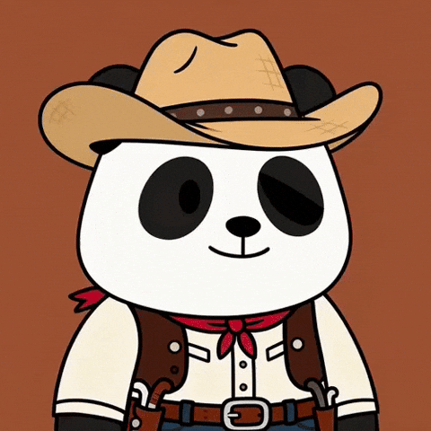 Cowboy Hat Tip GIF by Pandu Pandas
