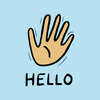 duck_muscle hello hi wave hey GIF