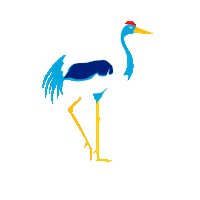 adopta grulla Sticker