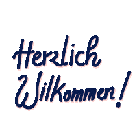 studioumi happy welcome lettering hallo Sticker