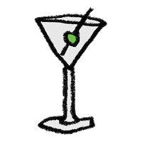 dirty martini emoji Sticker by Adam J. Kurtz