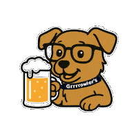 GRRROWLERS dog nerdy grrrowlers nerdydog Sticker