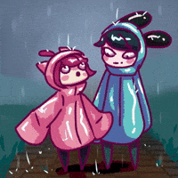 Couple Rain GIF