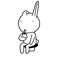 Bunny Drinking Sticker by RainToMe