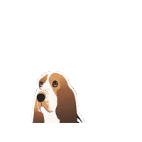Basset Hound Dog Sticker by pollenrobotics