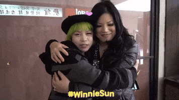 friends hug GIF by Winnie Sun