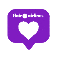 Heart Sticker by Flair Airlines Official