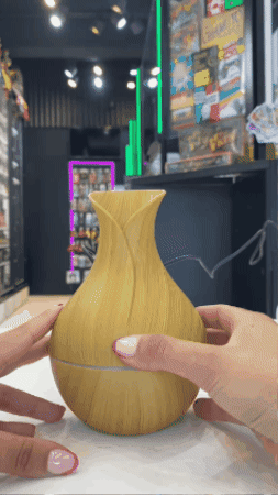 Humidificador LED en funcionamiento