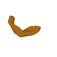 Flex Muscle Sticker by Komatsu