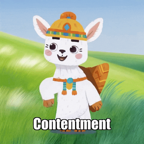 Joy Contentment GIF by Llamaozi