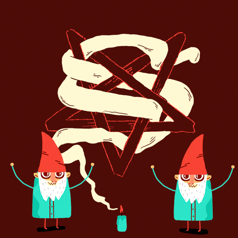 satanic gnomes pentagram GIF by gabrielpich