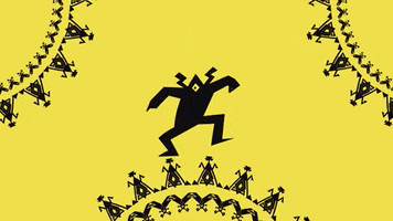 ayyuka dance psychedelic yellow turkish GIF