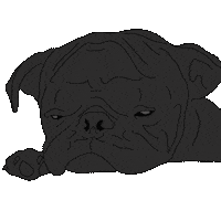 ecemecoy dog tired sleep sleepy Sticker