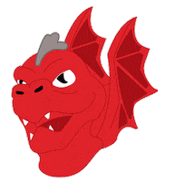 Red The Dragon Sticker by SUNY Oneonta
