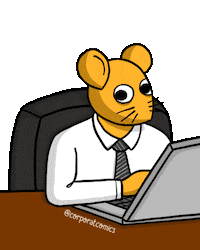 shubhamkhurana eyes eyeroll rat corporate Sticker