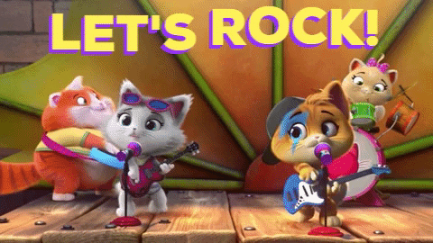 44Cats giphyupload rock rock on meatball GIF