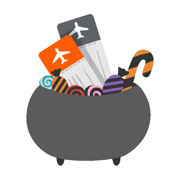 trick or treat Sticker by Aeroplan