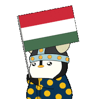 Hungary Flag Penguin Sticker by Pudgy Penguins