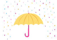 Il Pleut Rainbow Sticker by Aurelie Magnan