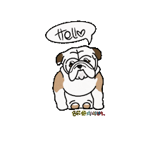 English Bulldog Dog Sticker by makala9_