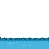 Shark Fin Sticker by LuximiaMX