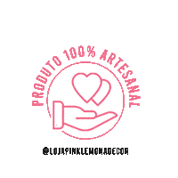 lojapinklemonadecor artesanal selo feito a mao produto artesanal Sticker