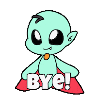 See Ya Goodbye Sticker by Christophers Genie