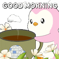 Good Morning Coffee Sticker by Pudgy Penguins