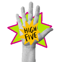 High Five Hands Up Sticker by Sarah The Palmer