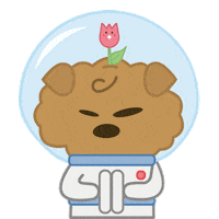 leechanyang dog no 강아지 tulip Sticker