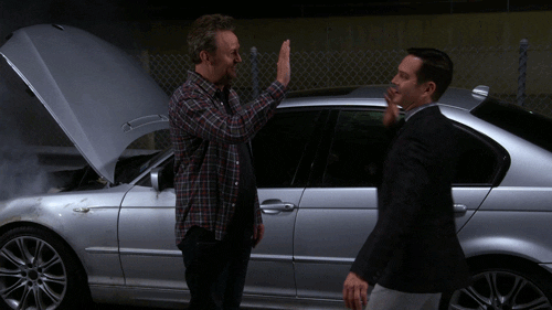 high five the odd couple GIF by CBS