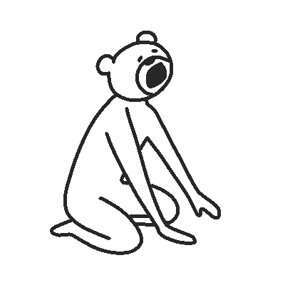 sorry bear Sticker by takadabear